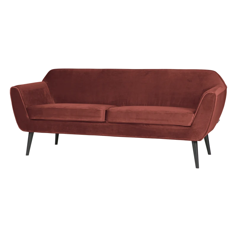 Rocco sofa 187 cm samt bordeauxrot