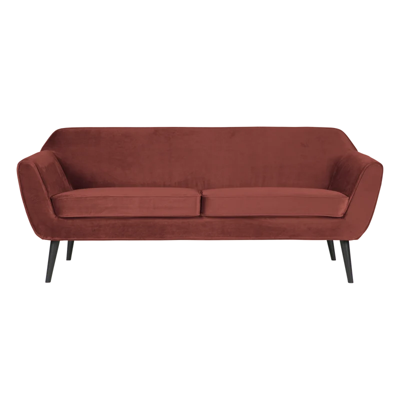 Rocco sofa 187 cm samt bordeauxrot