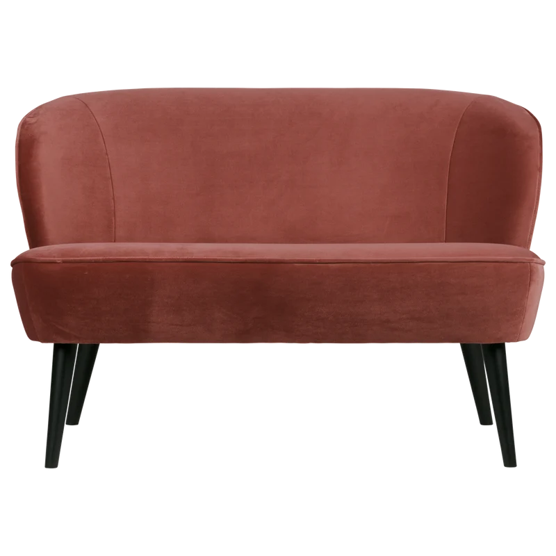 Sara kleines sofa samt bordeauxrot