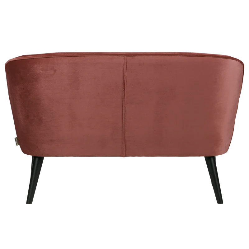 Sara kleines sofa samt bordeauxrot