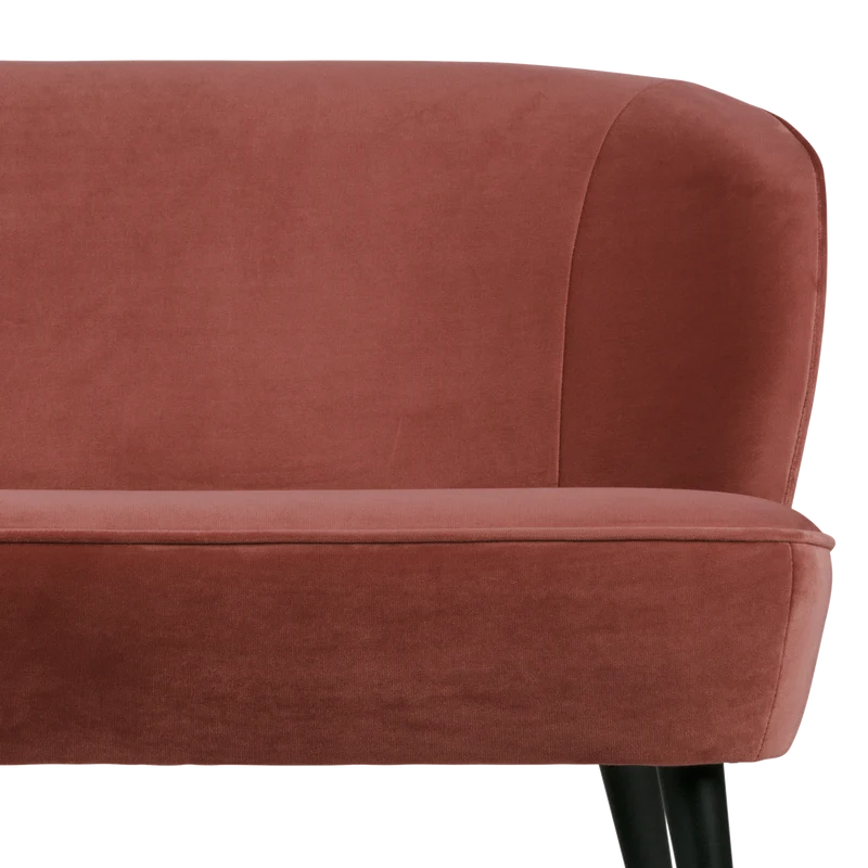 Sara kleines sofa samt bordeauxrot