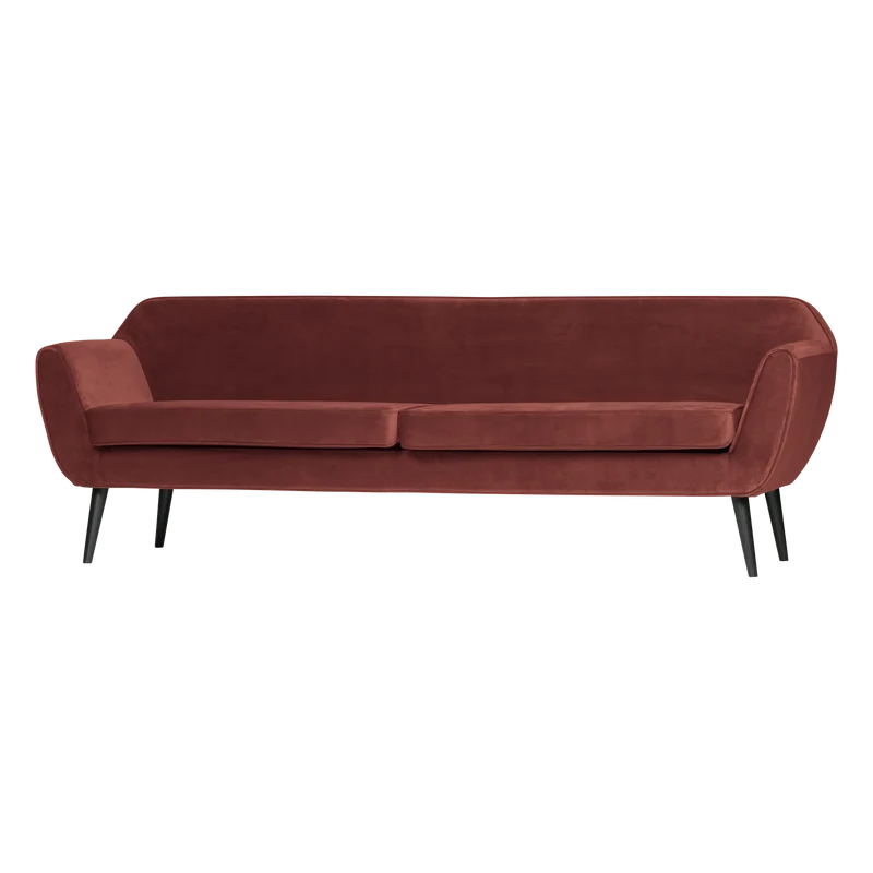 Rocco XL sofa 230 cm samt bordeauxrot