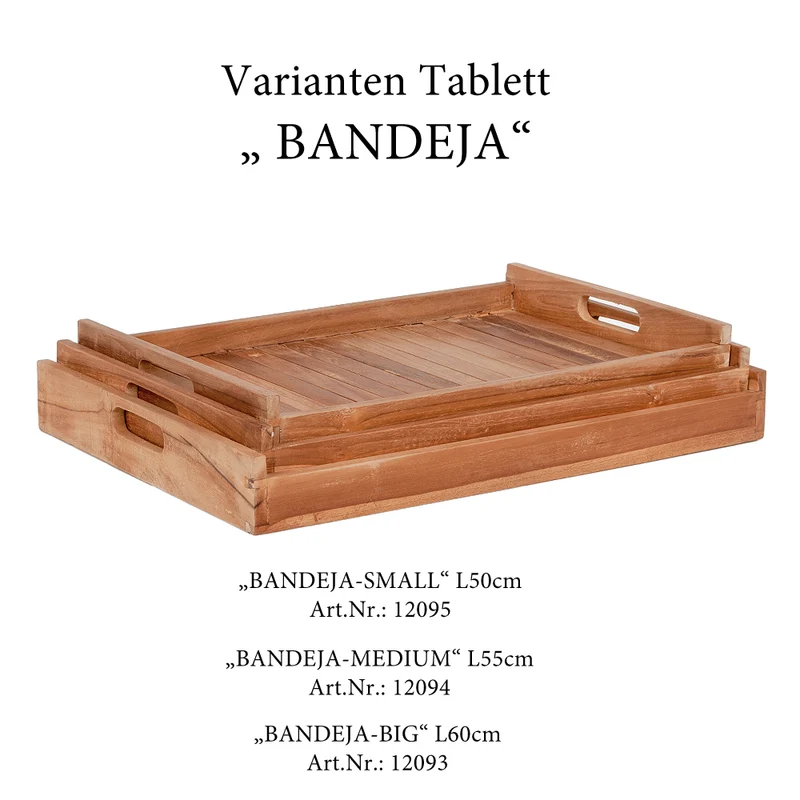 Teak Tablett BANDEJA-BIG Natural ca. L60cm