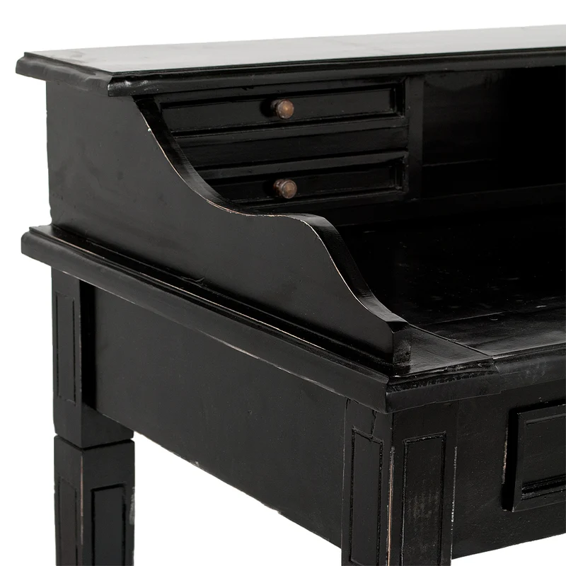 Sekretär ILENA Antik-Black ca. L100cm Mahagoni Massivholz