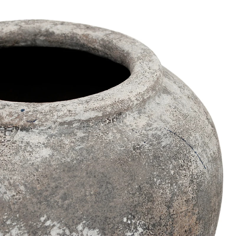 Deko-Vase KOROPI Antik-Grau ca. H20cm