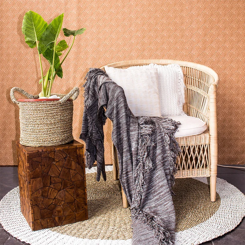 Rattan-Sessel MALAWI Natural inkl. Sitzkissen