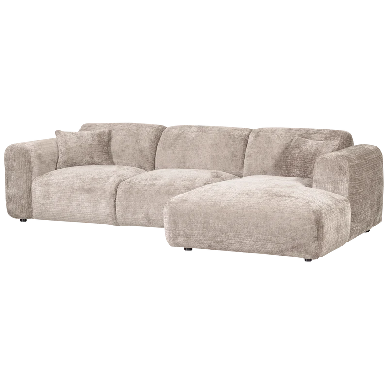 Cloud-Chaiselongue, rechts, Chenille, naturfarben