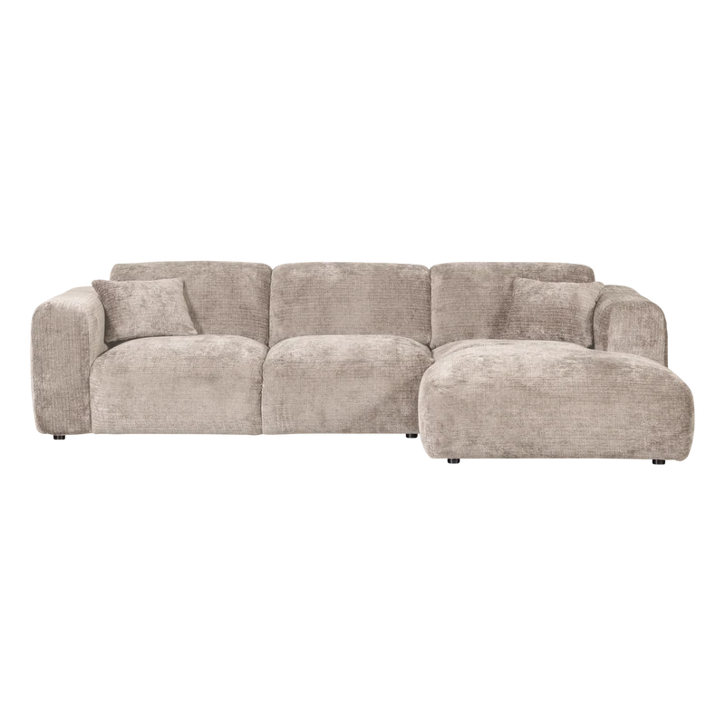 Cloud-Chaiselongue, rechts, Chenille, naturfarben
