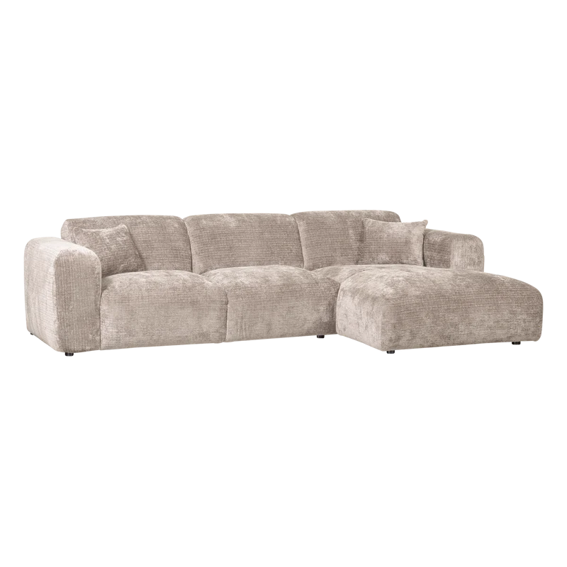 Cloud-Chaiselongue, rechts, Chenille, naturfarben