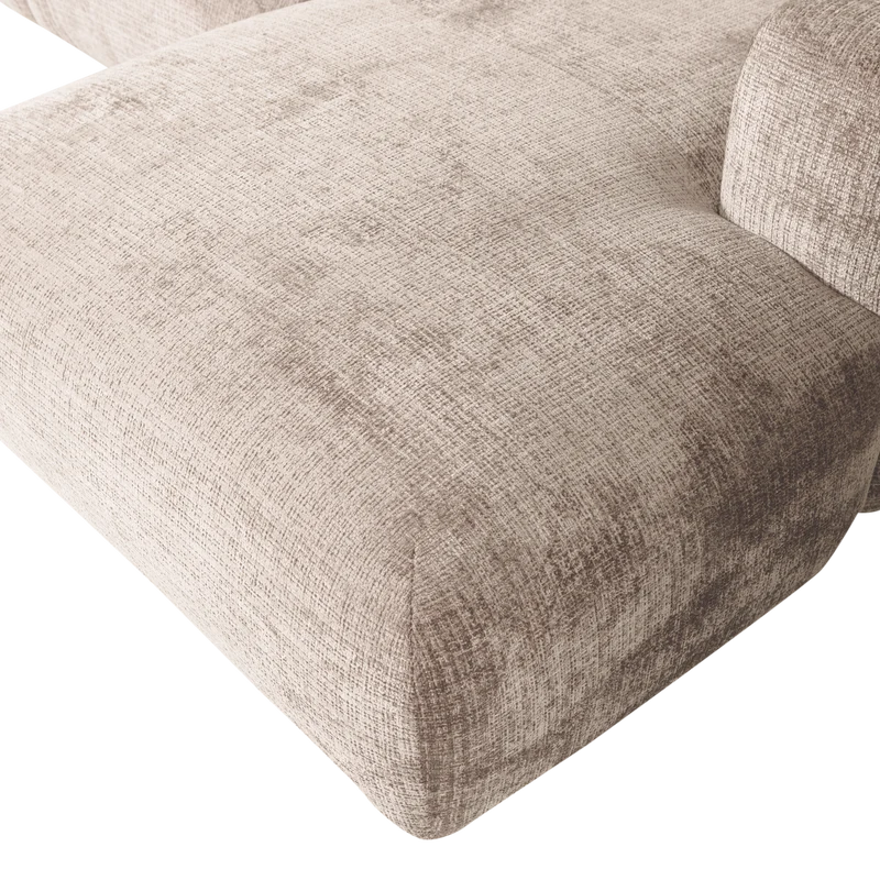 Cloud-Chaiselongue, rechts, Chenille, naturfarben
