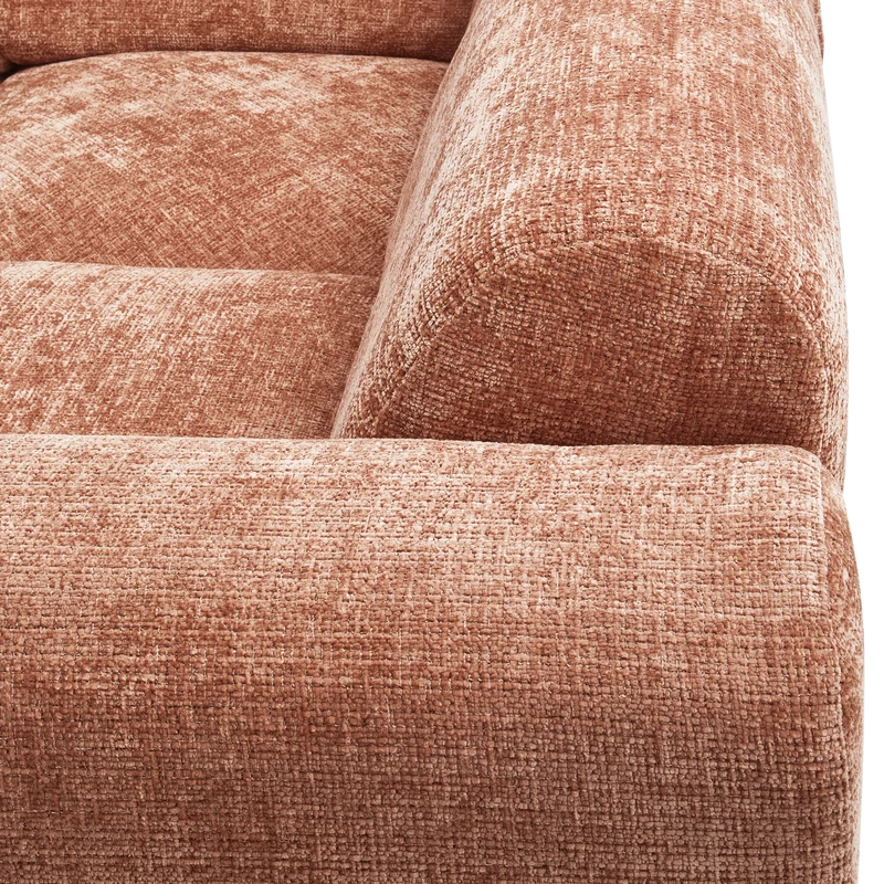 Cloud-Ecksofa rechts, gewebtes Chenille in Terra