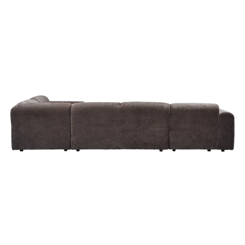 Cloud-Ecksofa rechts, aus gewebtem Chenille, warmes Braun