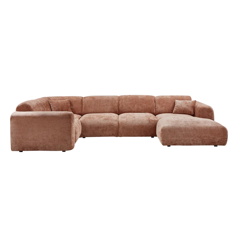 Cloud hoekbank links geweven chenille terra