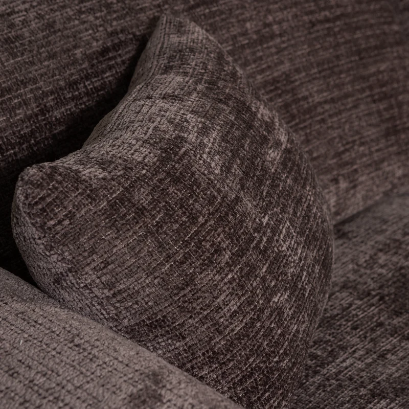 Cloud-Chaiselongue, links, Chenille, warmbraun