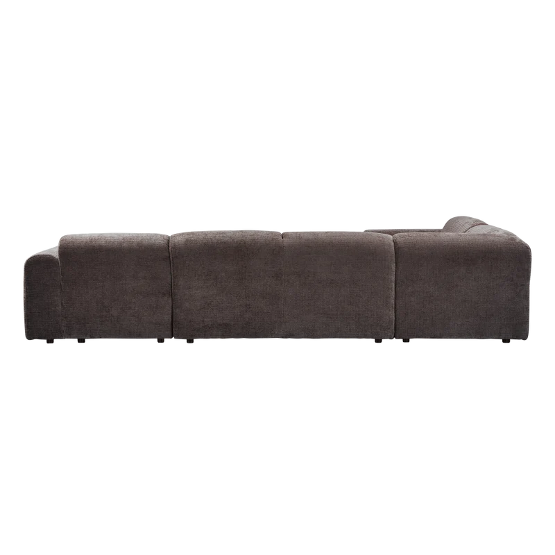 Cloud-Ecksofa, links, aus gewebtem Chenille, warmes Braun
