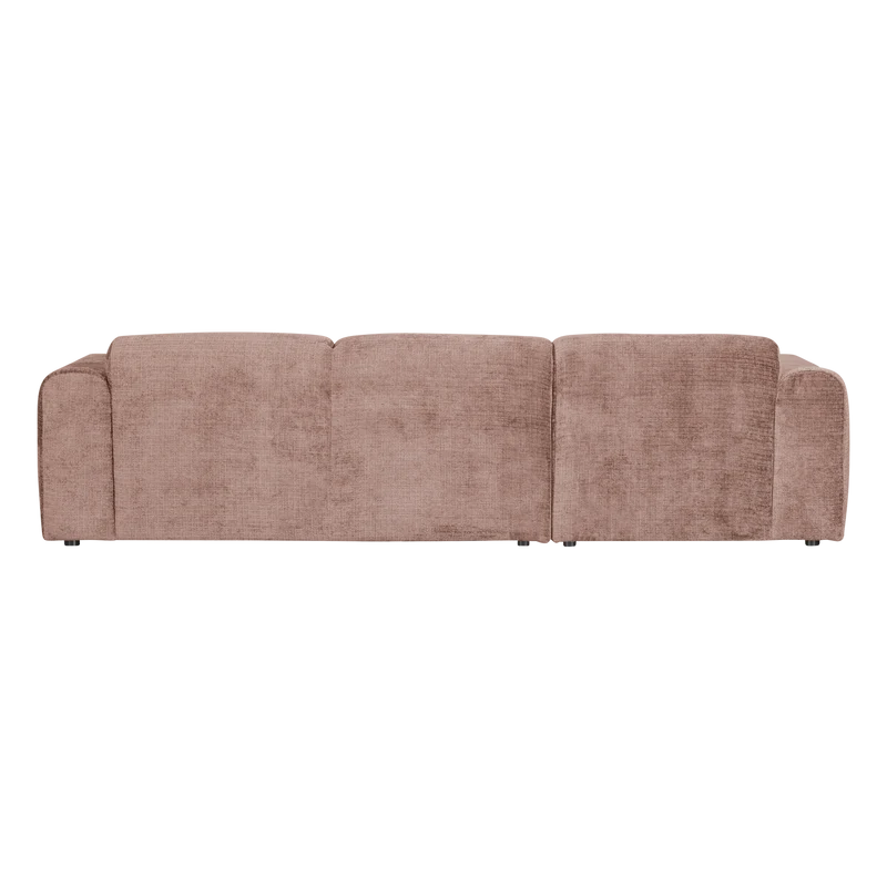 Cloud-Chaiselongue, links, Chenille, taupe/rosa