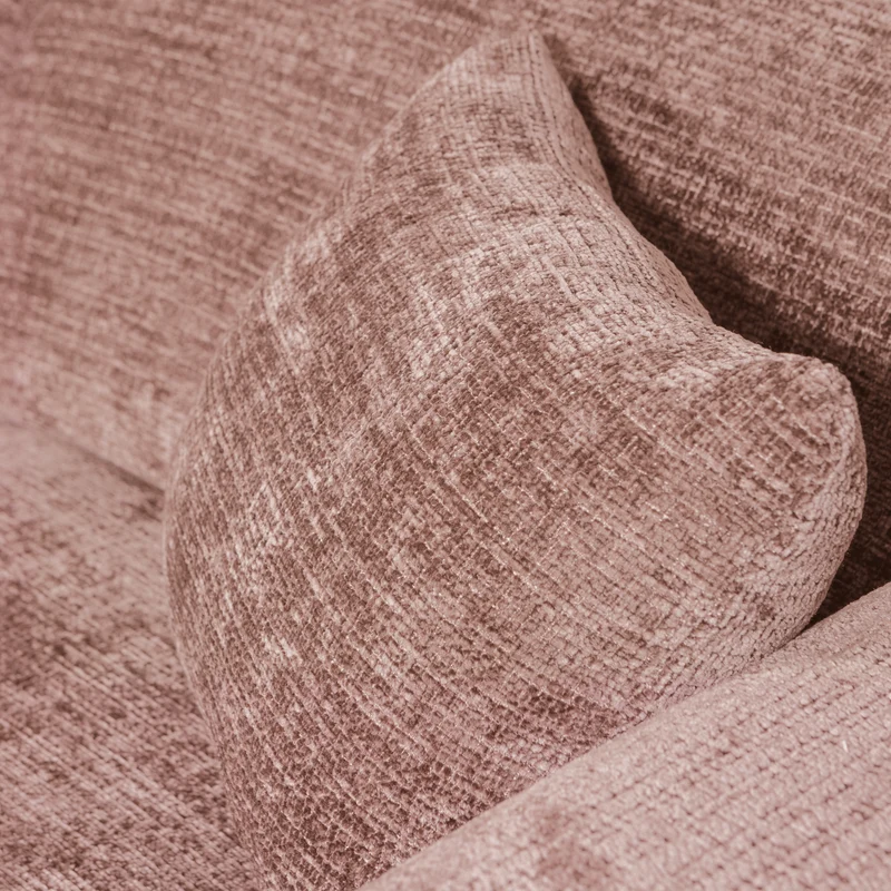Cloud-Chaiselongue, links, Chenille, taupe/rosa