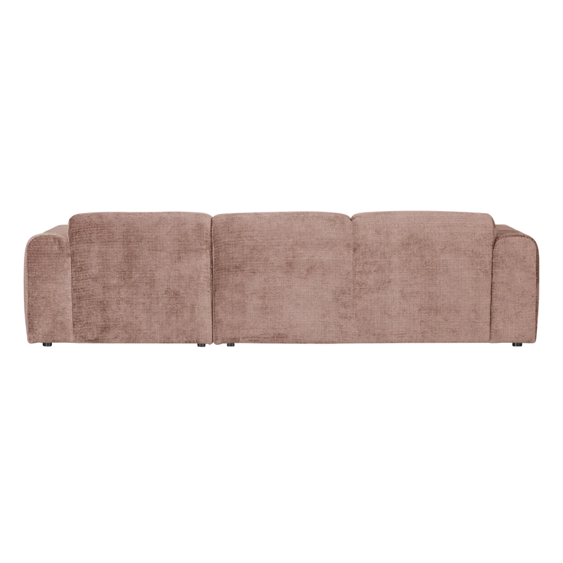 Cloud Chaiselongue, rechts, Chenille, taupe/rosa