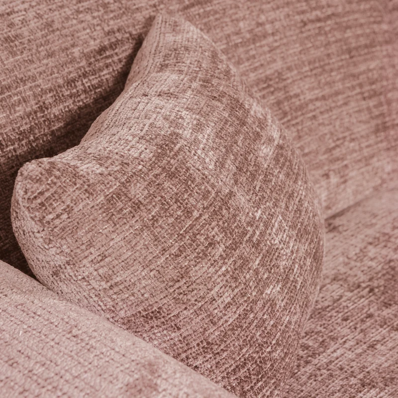 Cloud Chaiselongue, rechts, Chenille, taupe/rosa