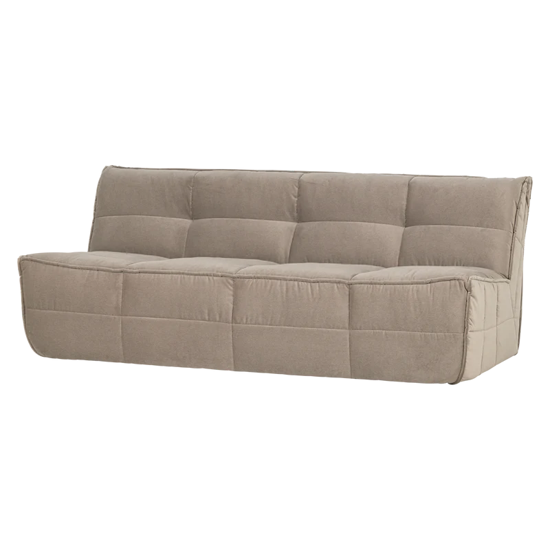 Cluster 3-sitzer sofa samt warmes taupe