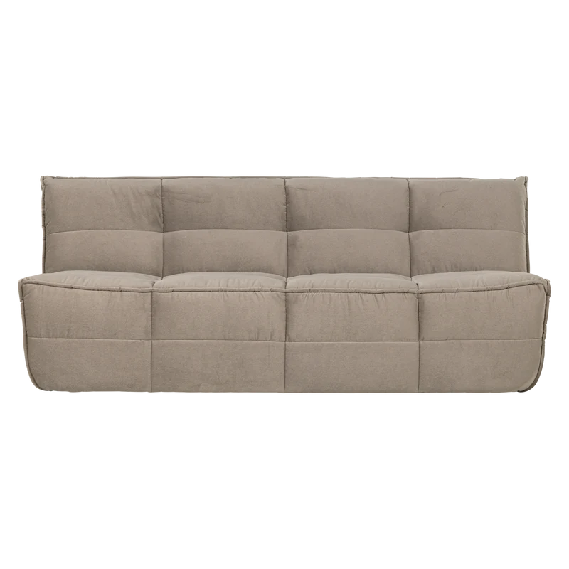 Cluster 3-sitzer sofa samt warmes taupe