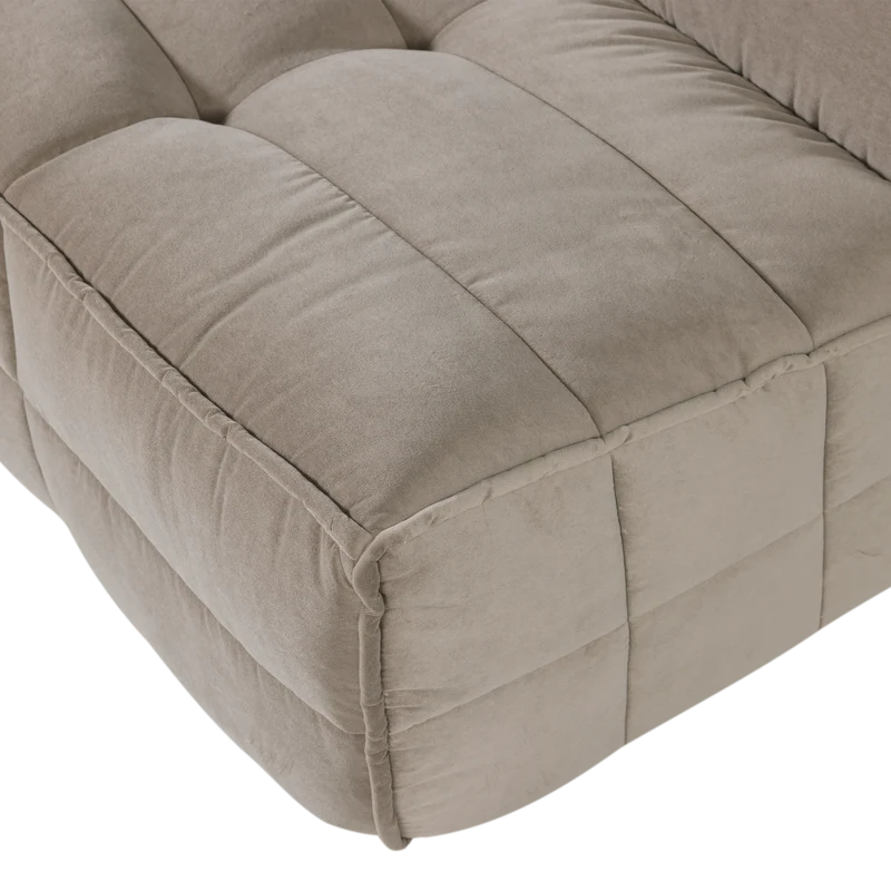 Cluster 3-sitzer sofa samt warmes taupe