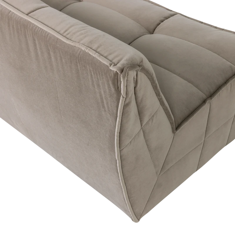 Cluster 3-sitzer sofa samt warmes taupe