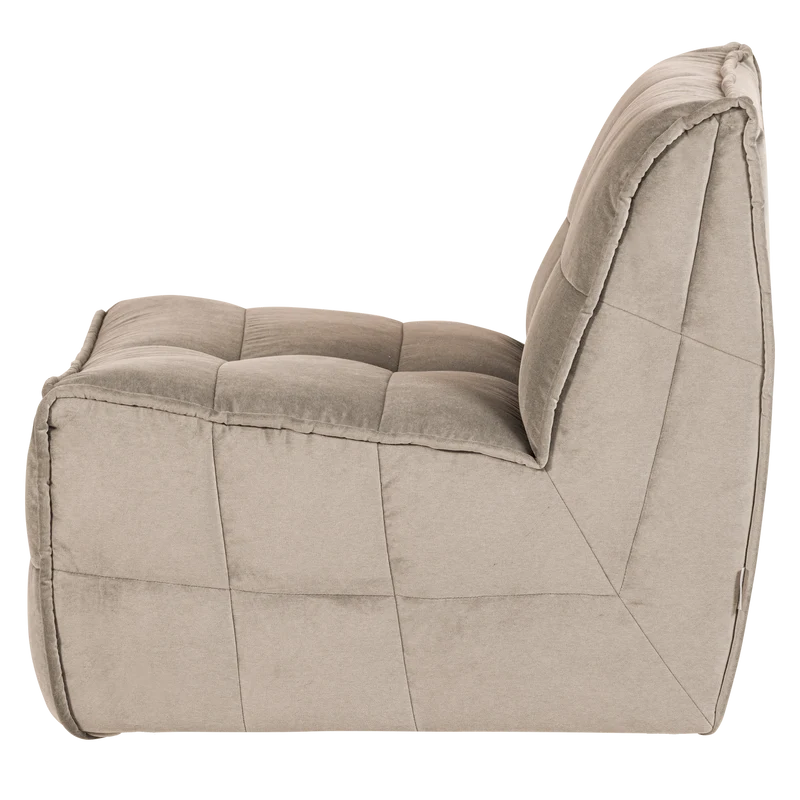 Cluster 1-sitzer element samt warmes taupe