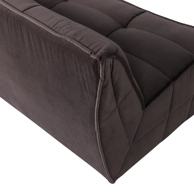 Cluster 3-sitzer sofa samt schokoladen braun