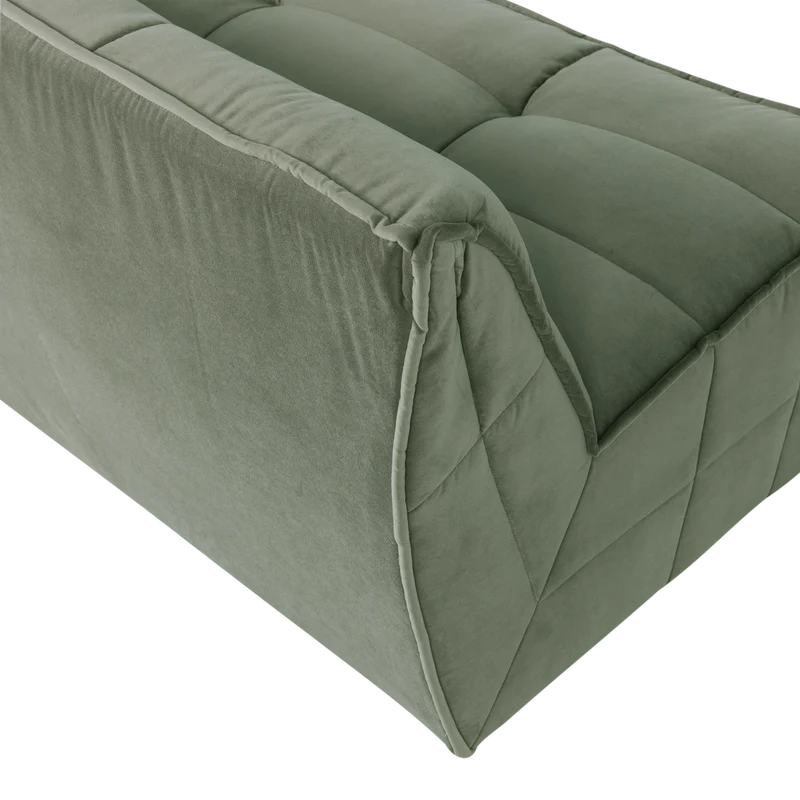 Cluster 3-sitzer-sofa samt pistazien grun