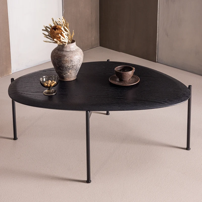 Kota couchtisch 36x92x68 cm mdf/furnier schwarz