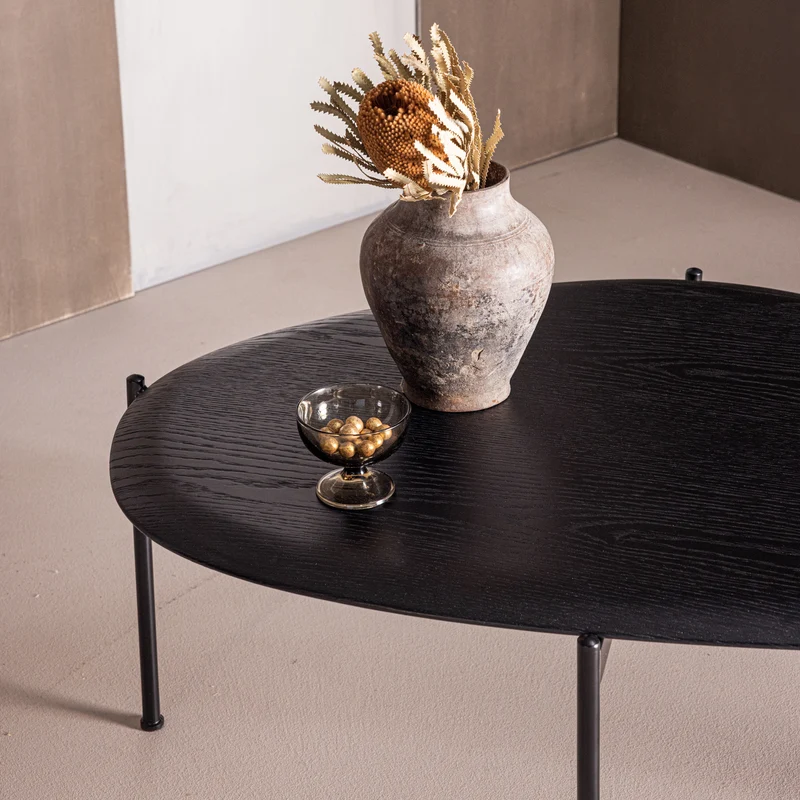 Kota couchtisch 36x92x68 cm mdf/furnier schwarz