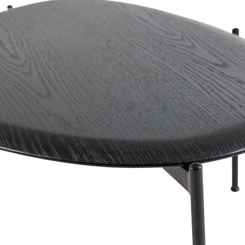 Kota couchtisch 36x92x68 cm mdf/furnier schwarz