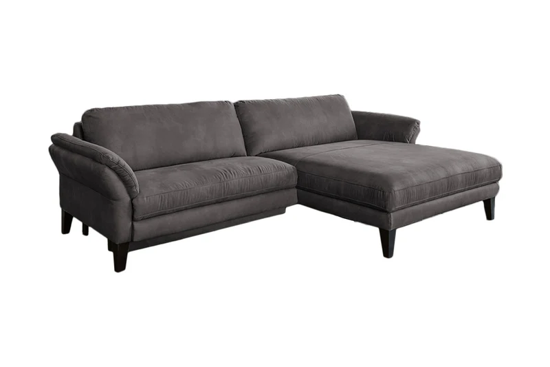 KAWOLA Sofa MALTA Ecksofa Stoff anthrazit