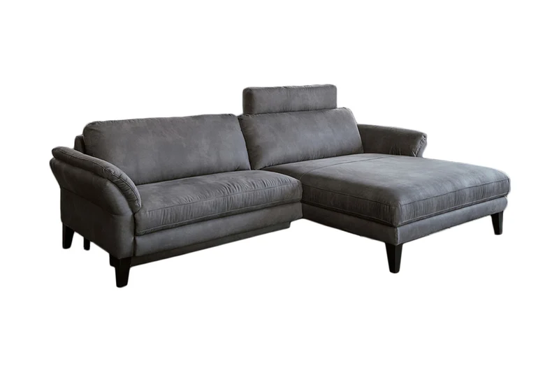 KAWOLA Sofa MALTA Ecksofa Stoff grau