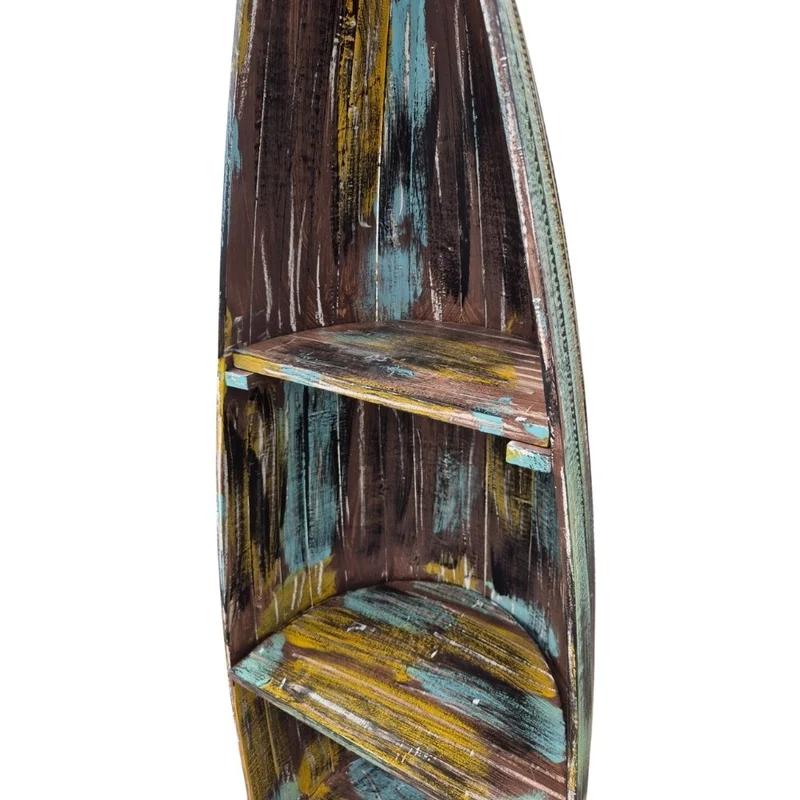 Massivholz Bootsregal BALI Albasia Jungle ca. H150cm Bücherregal