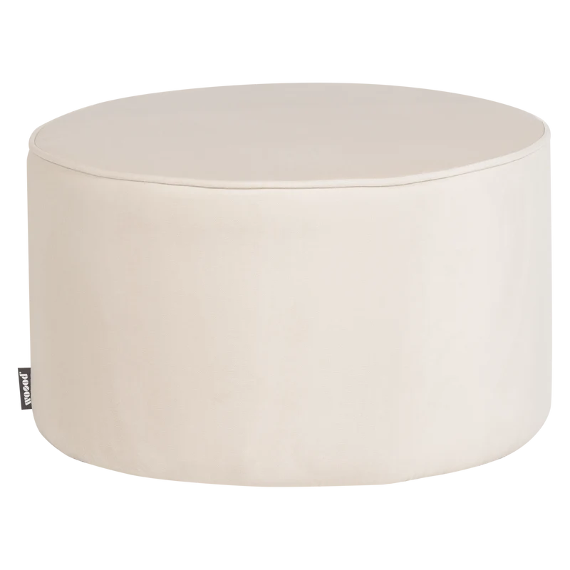 Sara hocker 36xø60 cm niedrig samt off white