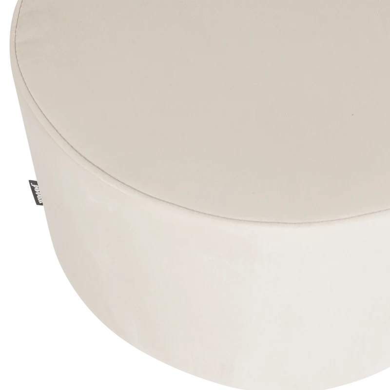 Sara hocker 36xø60 cm niedrig samt off white