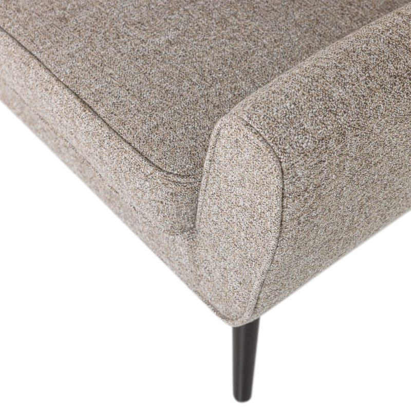 Rocco xl sofa 230 cm gewebter stoff braun meliert