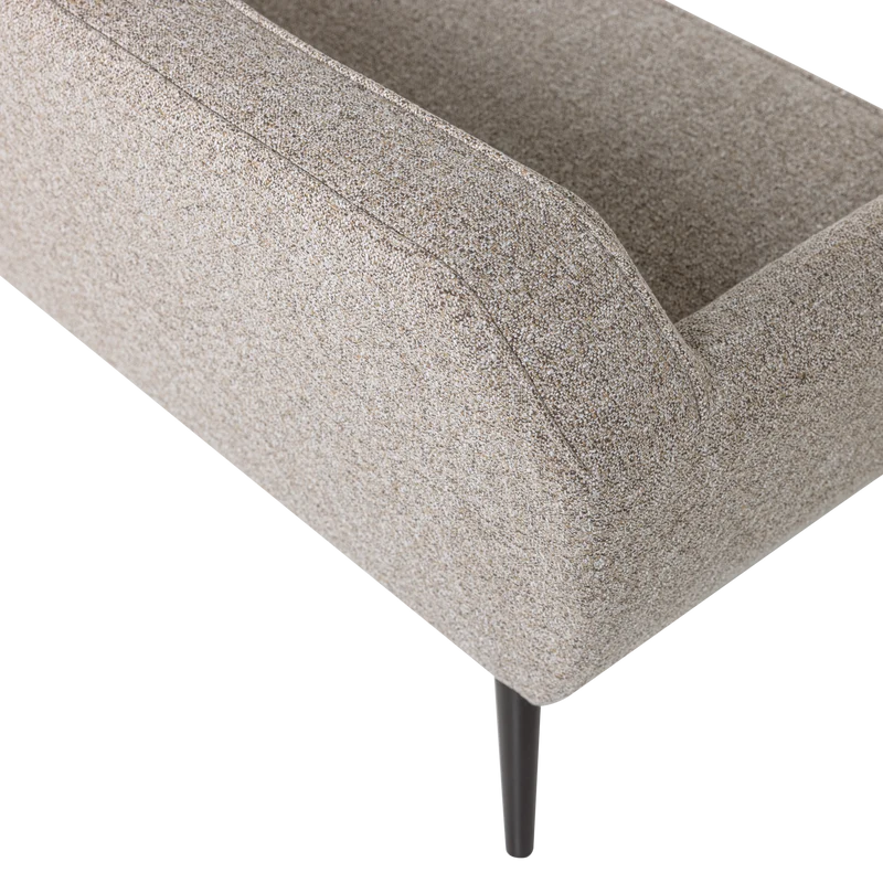 Rocco xl sofa 230 cm gewebter stoff braun meliert