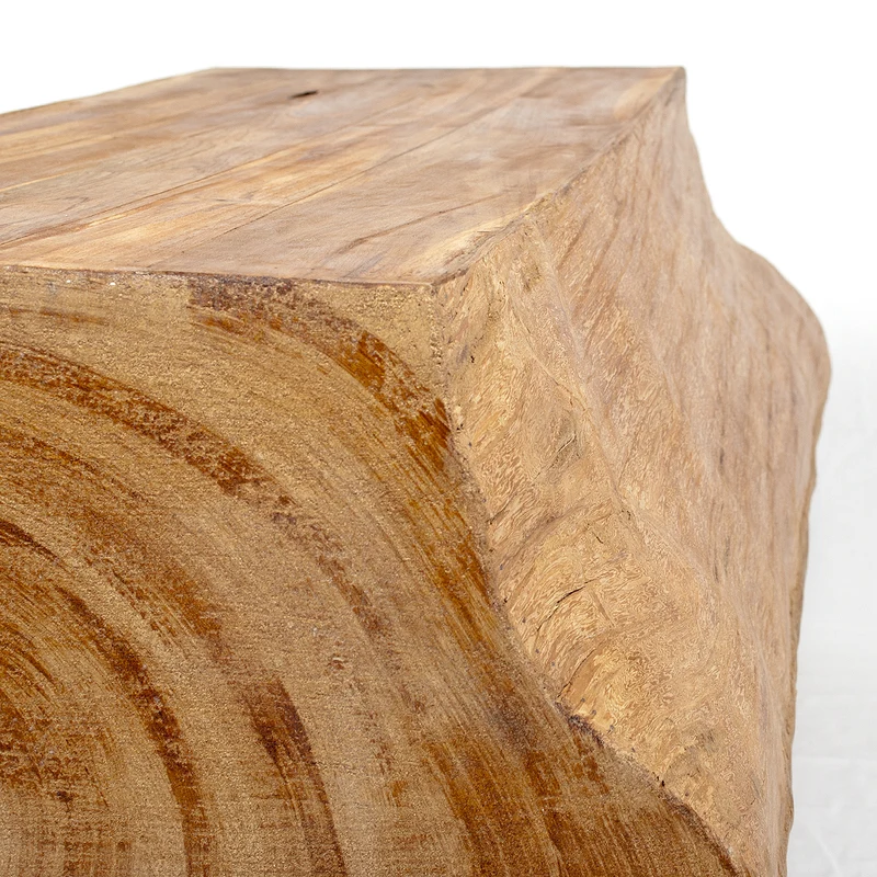 Individueller Couchtisch HOG 120cm Natural Teak Baumstamm