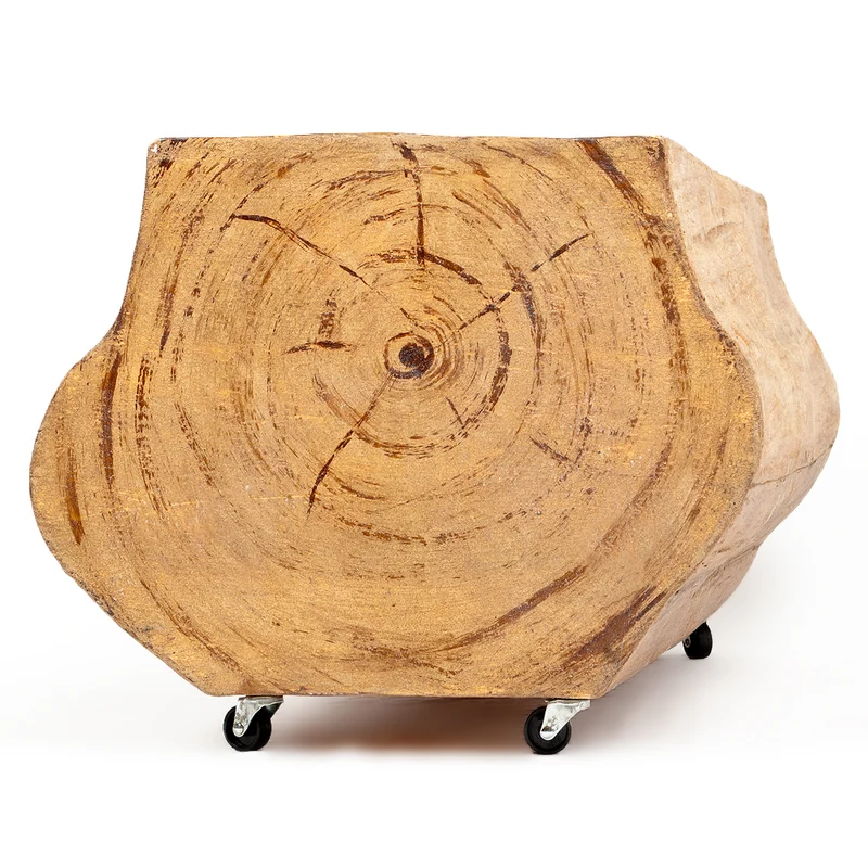 Individueller Couchtisch HOG 90cm Natural Teak Baumstamm