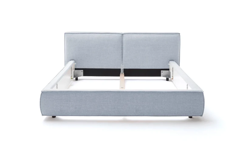 KAWOLA Bett CARLO Polsterbett Stoff hellblau