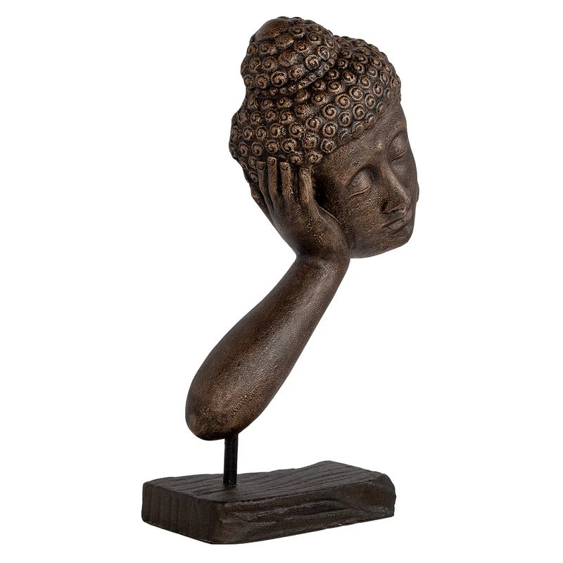 Spirituelle Buddha Statue RELAX 70cm gold-schwarz Deko Skulptur