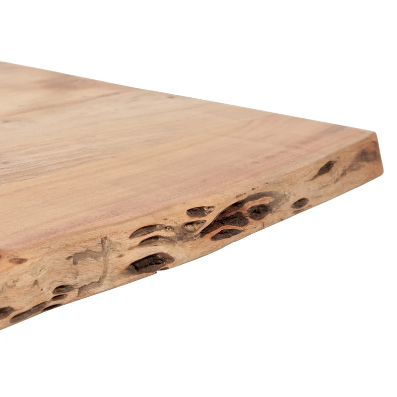 Akazie Tischplatte LIVING EDGE ca. 120x120cm Natural