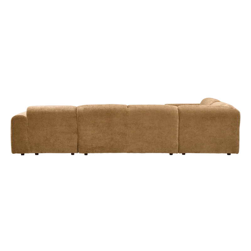 Cloud-Ecksofa, links, gewebtes Chenille, honiggelb