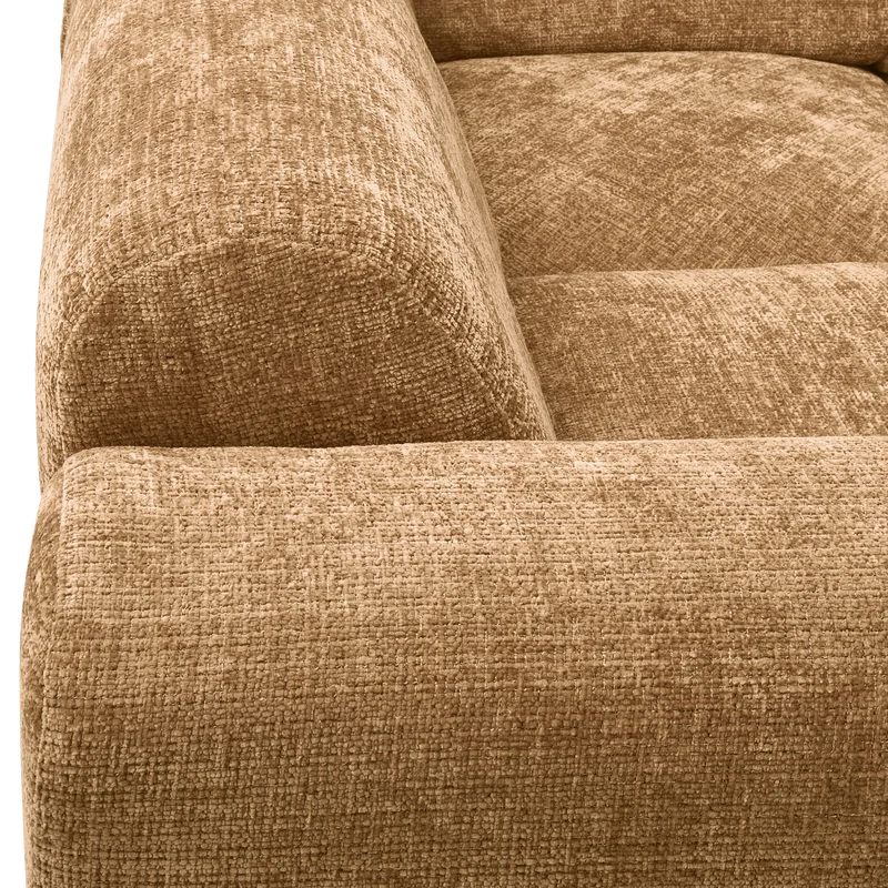 Cloud-Ecksofa, links, gewebtes Chenille, honiggelb