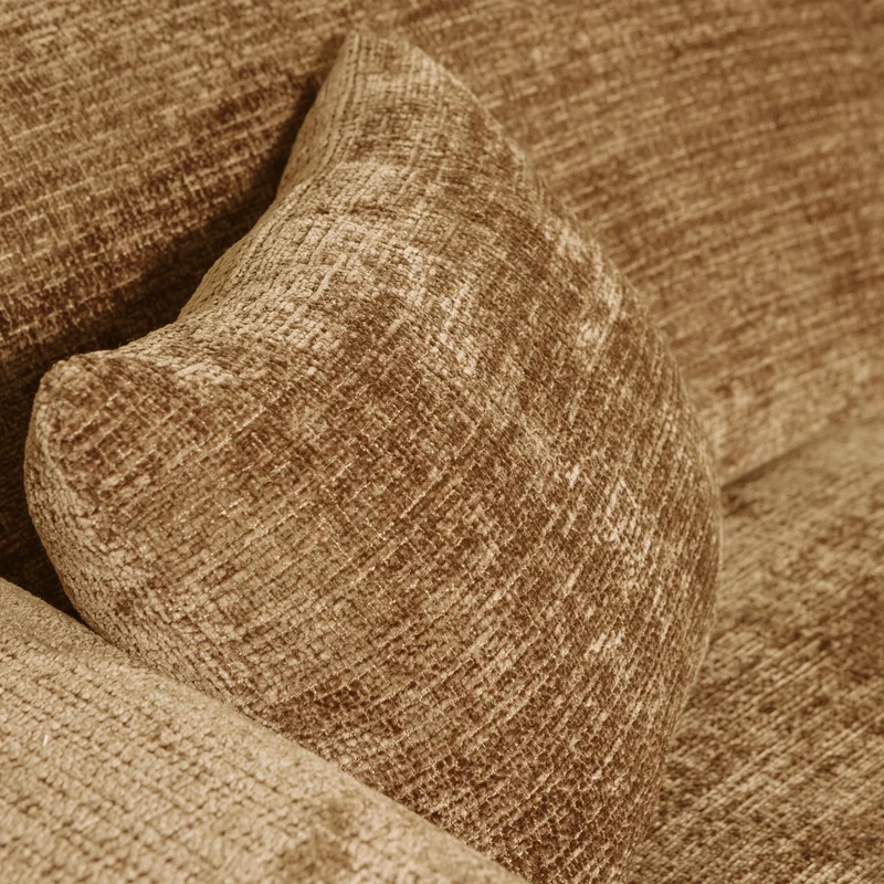 Cloud-Chaiselongue, rechts, Chenille, honiggelb