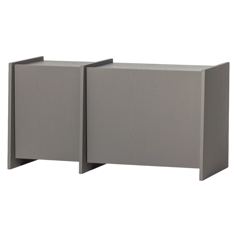 Brock tv-möbel 102 cm asche furnier warmes grau