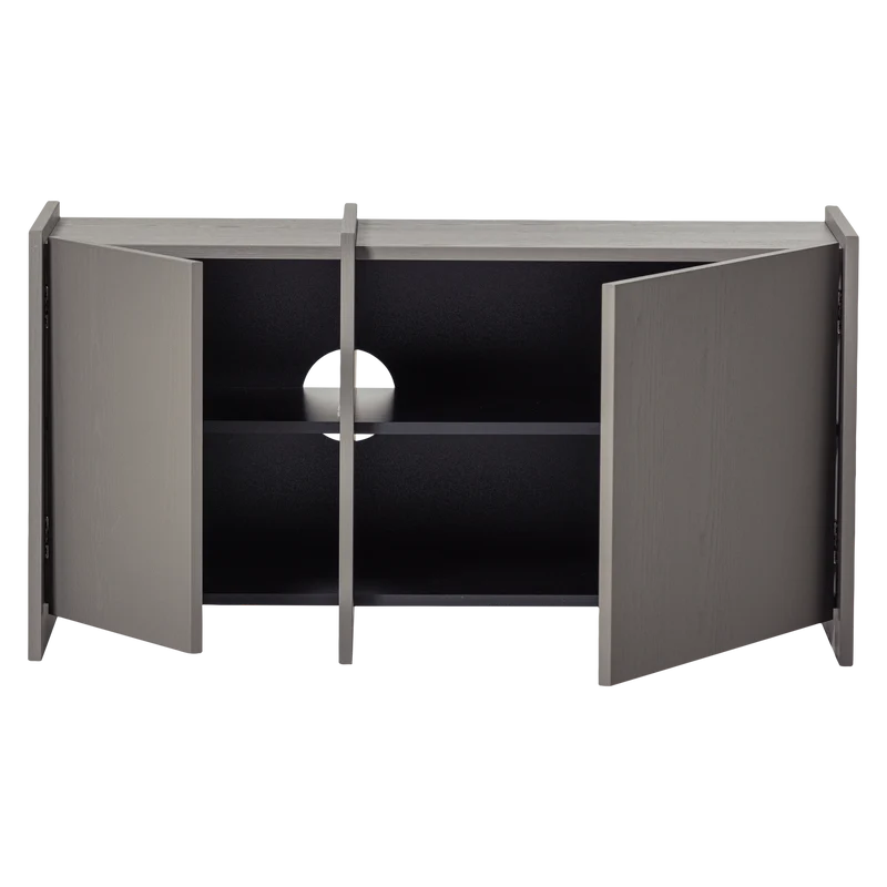 Brock tv-möbel 102 cm asche furnier warmes grau